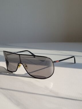 Vintage Moschino Black Aviator Sunglasses with Gray Tint
